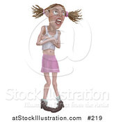 Illustration of a Girl Throwing a Temper Tantrum by AtStockIllustration