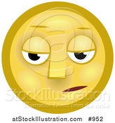 Illustration of a Gloomy Emoticon by AtStockIllustration