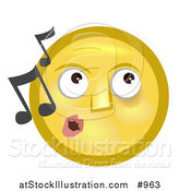 Illustration of an Emoticon Whistling by AtStockIllustration
