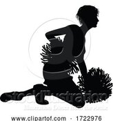Illustration of Cheerleader Silhouette by AtStockIllustration