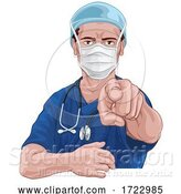 Illustration of Nurse Doctor Pointing Your Country Needs You by AtStockIllustration