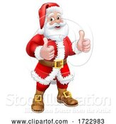 Illustration of Santa Claus Christmas Character Thumbs up by AtStockIllustration