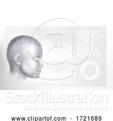 Illustration of Technology Artificial Intelligence Face Background by AtStockIllustration