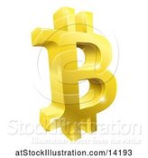 Vector Illustration of 3d Gold Bitcoin Currency Symbol by AtStockIllustration