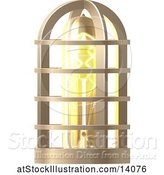 Vector Illustration of 3d Vintage Steampunk Electric Light Bulb Lamp by AtStockIllustration