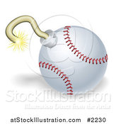 Vector Illustration of a 3d Baseball Bomb by AtStockIllustration