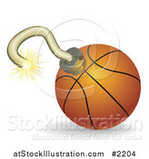 Vector Illustration of a 3d Basketball Bomb by AtStockIllustration