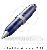 Vector Illustration of a 3d Blue Pen by AtStockIllustration