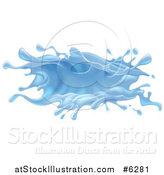 Vector Illustration of a 3d Blue Water Splash by AtStockIllustration