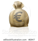 Vector Illustration of a 3d Euro Bank Money Sack by AtStockIllustration