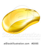 Vector Illustration of a 3d Gold Computer Mouse by AtStockIllustration