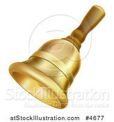 Vector Illustration of a 3d Golden Ringing Handbell by AtStockIllustration