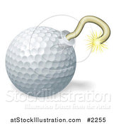 Vector Illustration of a 3d Golf Ball Bomb by AtStockIllustration