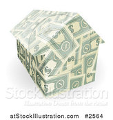 Vector Illustration of a 3d House Made of Dollar Bills by AtStockIllustration