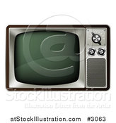 Vector Illustration of a 3d Retro Box Television by AtStockIllustration