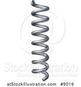 Vector Illustration of a 3d Silver Coil Spring by AtStockIllustration