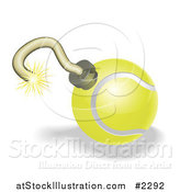 Vector Illustration of a 3d Tennis Ball Bomb by AtStockIllustration