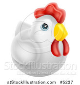 Vector Illustration of a 3d White Chubby Chicken by AtStockIllustration