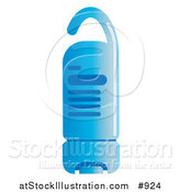 Vector Illustration of a Blue Bottle of Hanging Body Wash in a Shower by AtStockIllustration