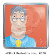 Vector Illustration of a Bored Businessman Wearing Glasses by AtStockIllustration