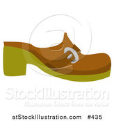 Vector Illustration of a Brown Clog Shoe by AtStockIllustration