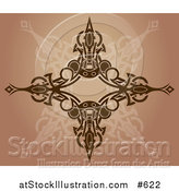 Vector Illustration of a Brown Henna Tattoo Design by AtStockIllustration