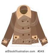 Vector Illustration of a Brown Ladies Coat by AtStockIllustration