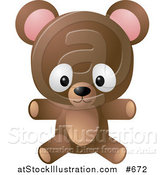 Vector Illustration of a Brown Teddy Bear Toy by AtStockIllustration