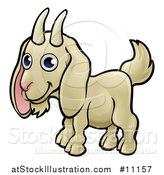 Vector Illustration of a Cartoon Happy Goat by AtStockIllustration