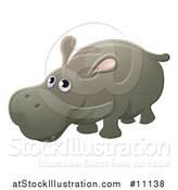 Vector Illustration of a Cartoon Hippopotamus by AtStockIllustration