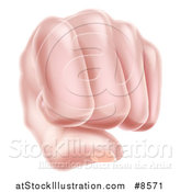 Vector Illustration of a Caucasian Fist Punching by AtStockIllustration