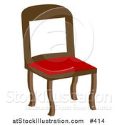 Vector Illustration of a Chair with a Red Seat by AtStockIllustration