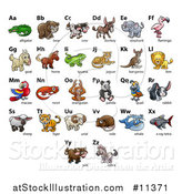 Vector Illustration of a Chart of Alphabet Letters with Animals by AtStockIllustration