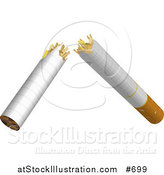 Vector Illustration of a Cigarette Broken in Half, Quit Smoking by AtStockIllustration