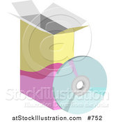 Vector Illustration of a Computer Software Box and CD by AtStockIllustration