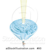 Vector Illustration of a Confusing Circular Maze by AtStockIllustration