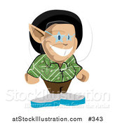 Vector Illustration of a Cool Stylish Male Elf by AtStockIllustration