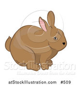 Vector Illustration of a Cute Brown Bunny Rabbit by AtStockIllustration