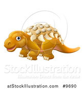 Vector Illustration of a Cute Edmontonia Dinosaur by AtStockIllustration