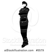 Vector Illustration of a Faceless Black and White Female Surgeon or Nurse by AtStockIllustration