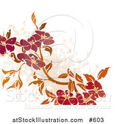 Vector Illustration of a Floral Grunge Background by AtStockIllustration