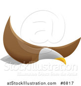 Vector Illustration of a Flying Bald Eagle by AtStockIllustration