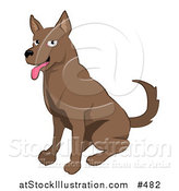 Vector Illustration of a Friendly Brown Dog by AtStockIllustration