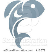 Vector Illustration of a Gradient Jumping Fish by AtStockIllustration