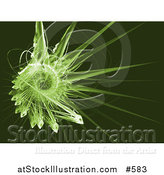 Vector Illustration of a Green Fractal by AtStockIllustration
