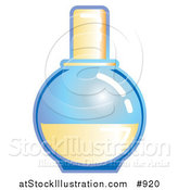 Vector Illustration of a Half Empty Glass Bottle of Ladie's Perfume or Men's Cologne by AtStockIllustration