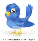 Vector Illustration of a Happy Bluebird by AtStockIllustration