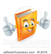 Vector Illustration of a Happy Book Character Mascot Giving Two Thumbs up by AtStockIllustration
