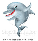 Vector Illustration of a Happy Cute Dolphin by AtStockIllustration