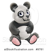 Vector Illustration of a Happy Panda Sitting by AtStockIllustration